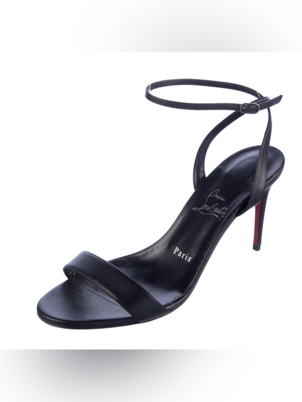 Christian Louboutin miss z sandal 80mm BLUE last night metallic stiletto sz 39